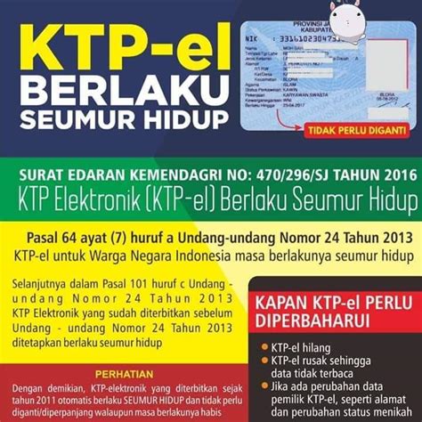 KTP EL BERLAKU SEUMUR HIDUP