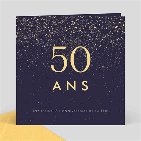 Invitation Anniversaire 50 Ans Popcarte