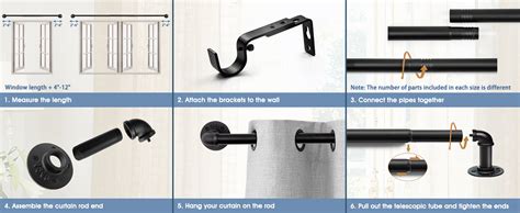 Amazon Zeerobee Curtain Rods For Windows To Inch