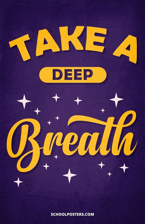 Take A Deep Breath Poster – SchoolPosters.com LLC