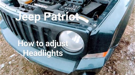 2008 Jeep Patriot Headlight Adjustment YouTube