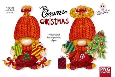 Watercolor Christmas Gnomes Bundle Bundle · Creative Fabrica