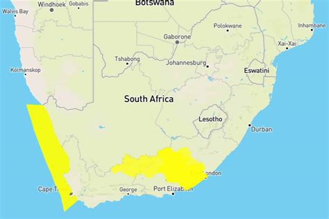 Weather Warning Disruptive Rain For Western Cape