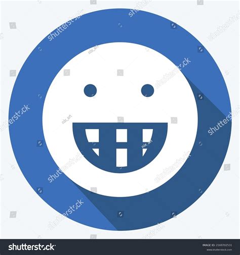 Icon Emoticon Big Grin Suitable Emoticon Stock Vector Royalty Free