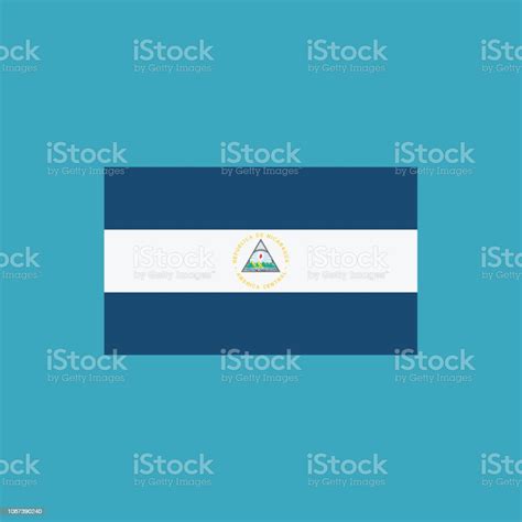 Vetores De Ícone De Bandeira Da Nicarágua Em Design Plano E Mais Imagens De Arte Arte