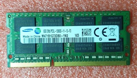 Samsung PC3L 12800 DDR3 8GB 1X8GB M471B1G73DB0-YK0 1600MHZ 1.35V Ram ...