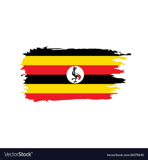 Uganda flag Royalty Free Vector Image - VectorStock