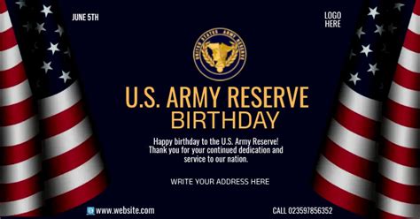 U S Army Reserve Birthday Post Templat Postermywall