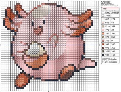 Pokemon Chansey By Makibird Stitching On Deviantart Pokemon Cross