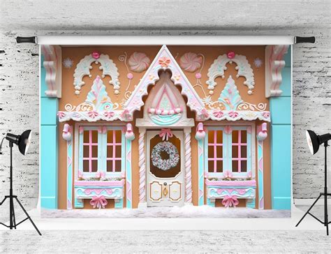 Amazon Kate Christmas Gingerbread House Backdrops For Photography