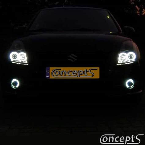 Angel Eye Koplampen Zwart En Ccfl Ringen Suzuki Swift