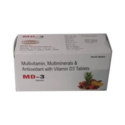 Multivitamin Multimineral Vitamin D3 Tablets, 10 X 10 at ₹ 185/box in ...