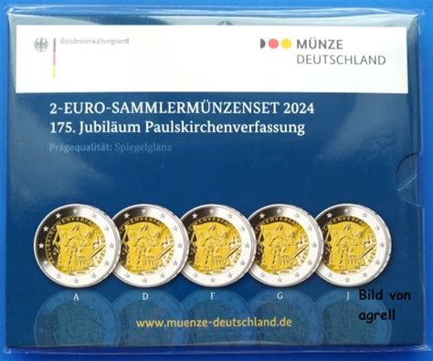 2 Euro Gedenkmünze Deutschland 2024 175 Jahre Paulskirchenverfassung