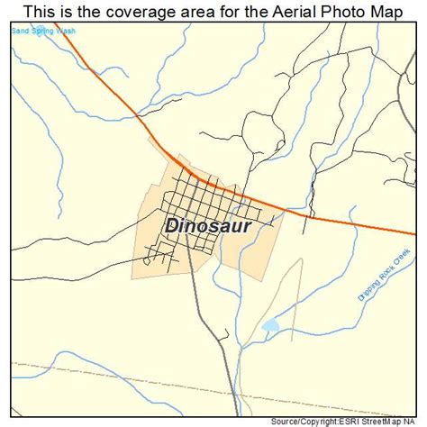 Aerial Photography Map of Dinosaur, CO Colorado