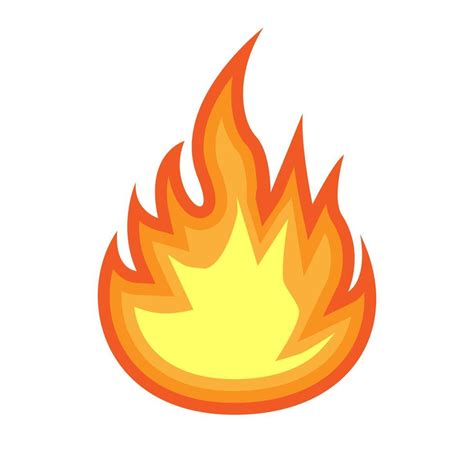 Fire Emoji Illustration Simple Light Dangerous Energy Flame Burns