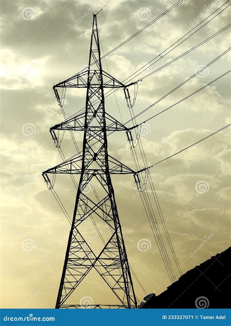 A Transmission Tower Electricity Pylon That Used To Support Overhead