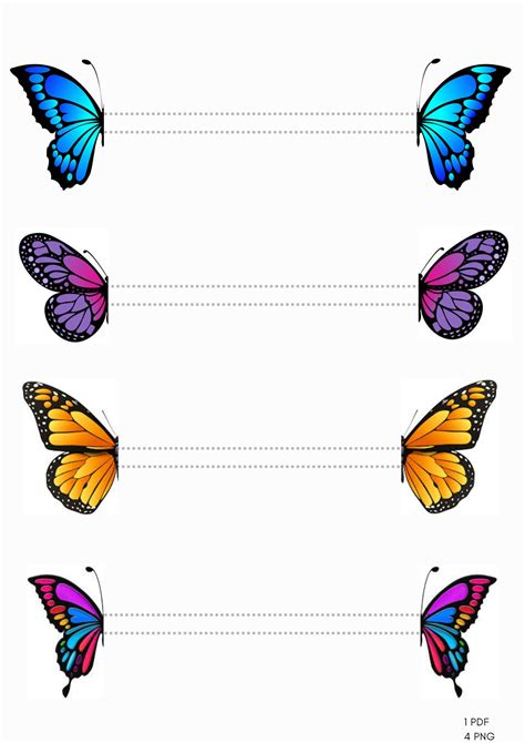 Printable Bookmarks Butterflies 3D Butterfly Bookmark Instant