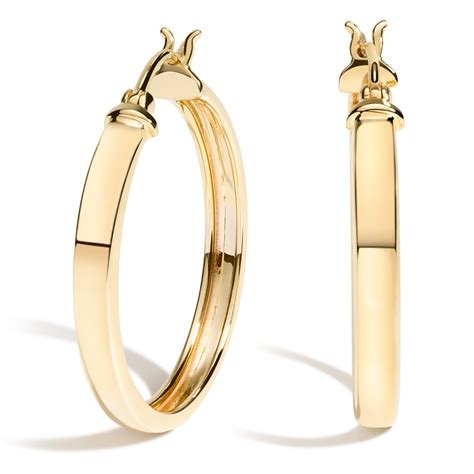 14k Yellow Gold Classic 3mm Hoop Earrings Executive Brilliant Earth