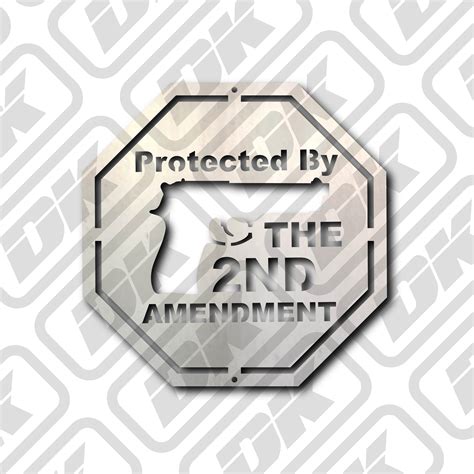 2nd Amendment Metal Sign Security Sign Protection Sign Wall Art