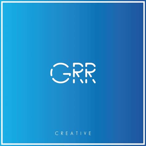 Grr premium vector último diseño de logotipo diseño creativo logotipo