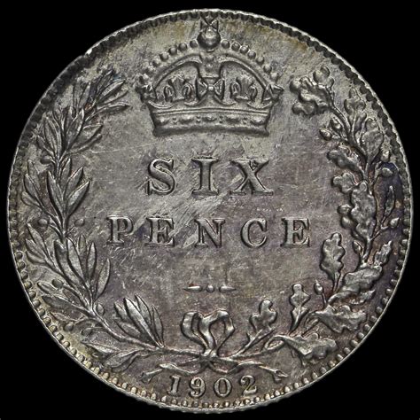 Edward Vii Silver Matt Proof Sixpence