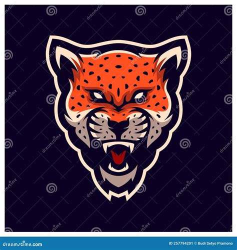 Angry Jaguar Leopard Mascot Esport Logo Designs Stock Illustration