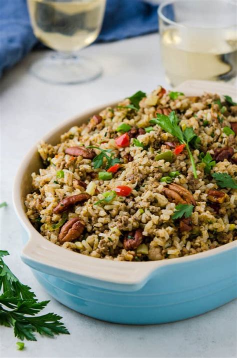 Savory Louisiana Rice Dressing A Holiday Favorite Garlic And Zest