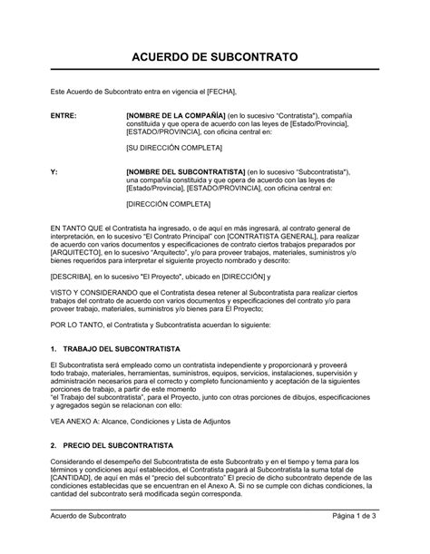 Modelo De Contrato De Contratista Independiente