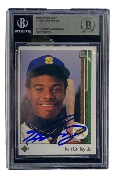 Ken Griffey Jr Signed Upper Deck Rc Bgs Pristine Auction