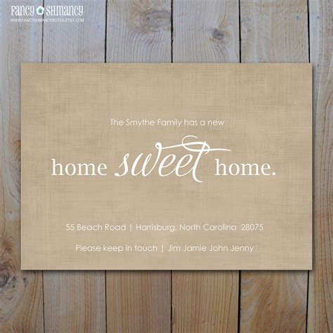 Moving Announcement New Home Sweet Home Printing Options Available