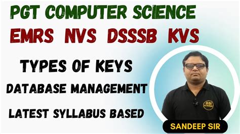 Types Of Keys In DBMS PGT Computer Science Preparation EMRS NVS