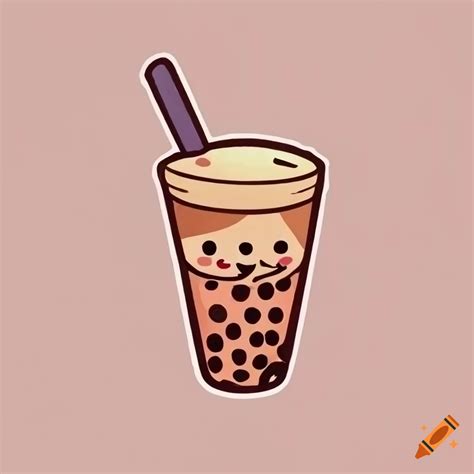 Cute Boba Milk Tea Sticker On Craiyon