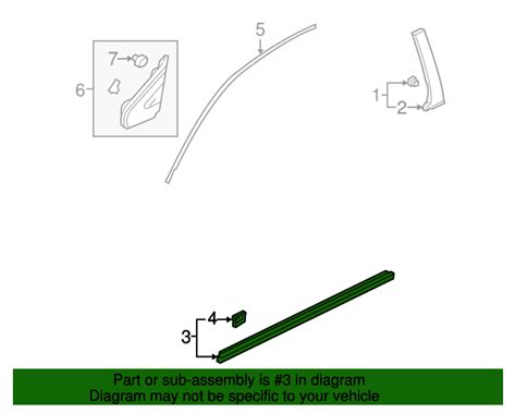 S S E Molding Assembly R Front Door Honda Civic