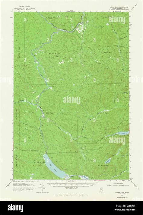 Maine USGS Historical Map Baker Lake 306449 1962 62500 Restoration Stock Photo - Alamy