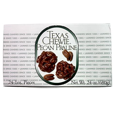 Lammes Texas Chewie Pecan Praline Candy 24 Piece Box Enjoy Texas