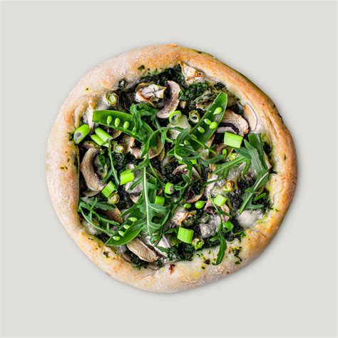 Goat Cheese Pizza With Spinach Premium Psd Rawpixel