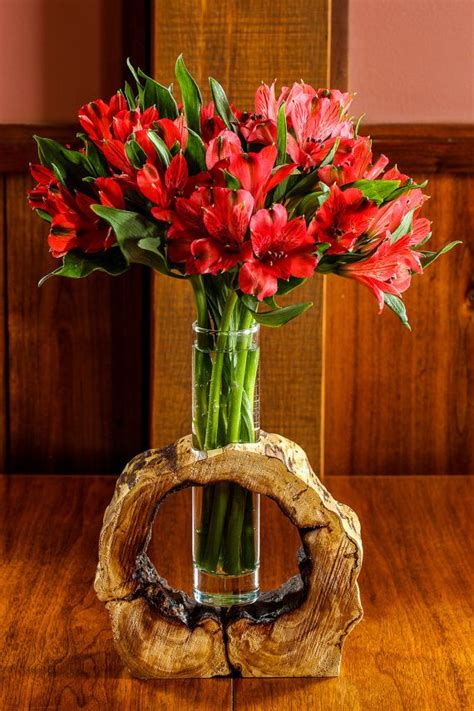 Hollow Log Wooden Flower Vase Rustic Flower Vase Home Decor Tree