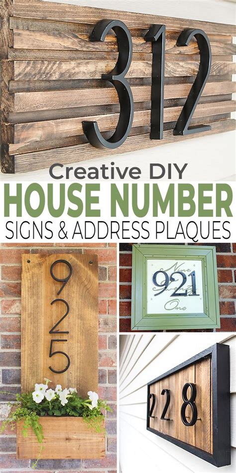 Creative DIY House Number Signs & Address Plaques | House numbers diy ...