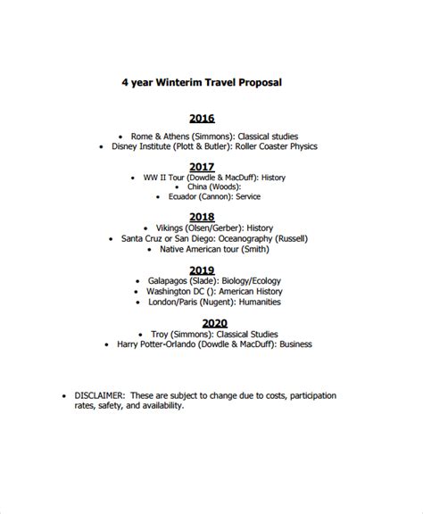 Travel Proposal 20 Examples Format Pdf Tips