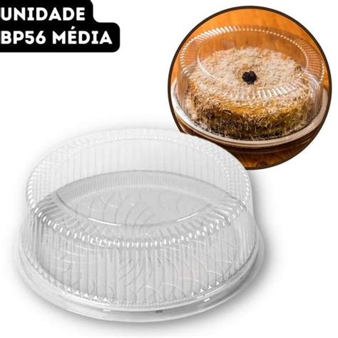 Embalagem BP56 Média Redonda Bolos Tortas 29 3x8 9cm Unidade