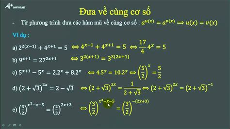 Cách Giải Phương Trình Mũ Bí Quyết Đạt Điểm Cao Trong Kỳ Thi