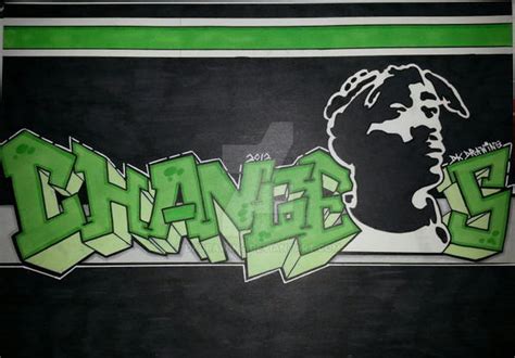 Graffiti + Stencil 2Pac Changes by DKDrawing by DKDrawing on DeviantArt