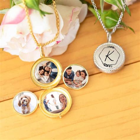 Personalized Photo Locket Necklace Sterling Silver Memorial Photo