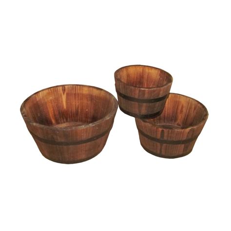 Millwood Pines Ensemble de pots de fleurs en bois 3 pièces Matus