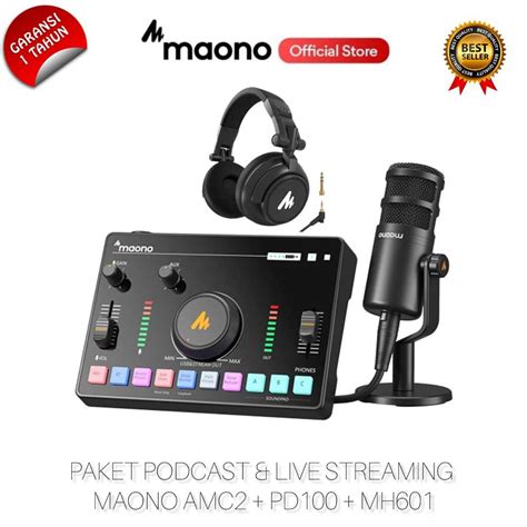 Jual Maono Amc Paket Pd Xlr Dynamic Microphone Mh Headphone For