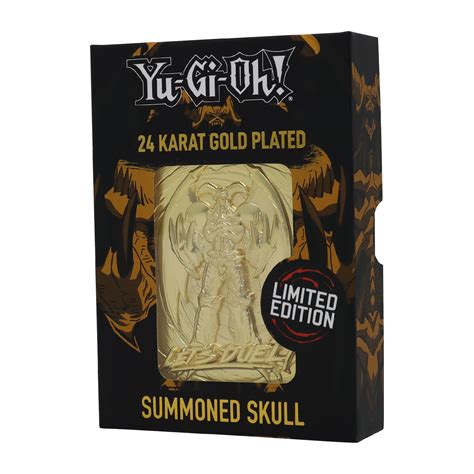 Yu Gi Oh Limited Edition K Gold Plated Summoned Skull Metal Card