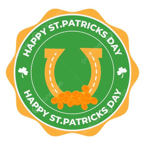 St Patricks Day Vector Art Png Circle St Patricks Day Logo With Coins Vector Patricks Day Logo