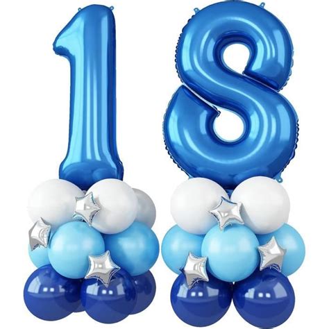 Ballon Bleus Anniversaire Ans De Pouces Ballon Chiffre Num Ro