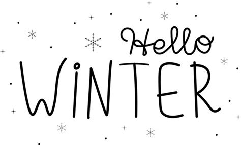 Premium Vector Hello Winter Handwritten Text Vector Illustration