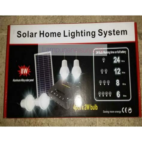 Jual Paket Lampu Solar Panel Solar Home Lighting System SHS 8W Lampu